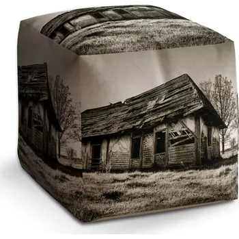 Taburet Sablio Taburet Kostka Starý dům: 40x40x40 cm - Sablio