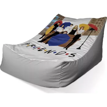 Sedací pytel Sablio Sedací vak Lounge Seriál přátelé FRIENDS Gauč u fontány - 80 x 95 x 50 cm