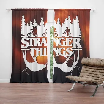 Závěs Sablio Závěsy Stranger Things Glow: 2 ks - 140x250 cm - Sablio