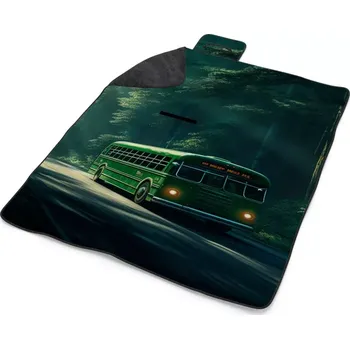 deka Sablio Plážová deka Zelený autobus v lese: 200x140 cm