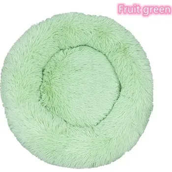 Pelíšek pro kočku Kulatý chlupatý pelíšek pro kočky | chovatelské potřeby - ovocná zelená , 50 cm