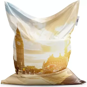 Sedací pytel Sedací vak Classic Londýn Big Ben - Sablio - 200x140 cm