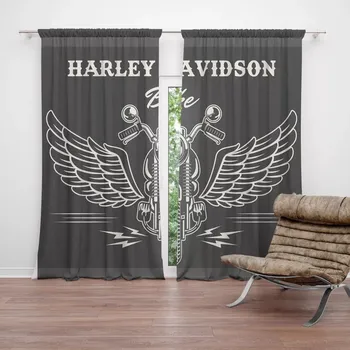 Závěs Sablio Závěsy Harley-Davidson S křídly: 2ks 140x250cm