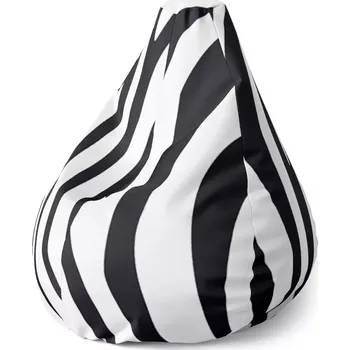 Sedací pytel Sedací vak Pear Vzor zebry - Sablio - 70 x 95 x 15 cm