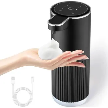 Dávkovač mýdla Automatický bezdotykový nástěnný dávkovač mýdla | koupelnový doplněk 1+1 ks - černý