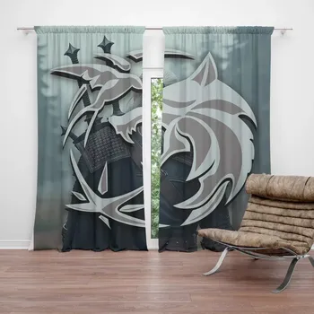 Závěs Sablio Závěsy Zaklínač V mlze: 2ks 140x250cm