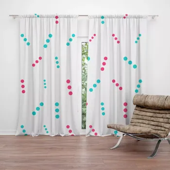 Závěs Sablio Závěsy Tečkované čárky: 2 ks - 140x250 cm - Sablio