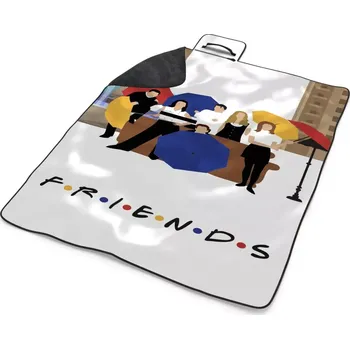 deka Sablio Plážová deka Seriál přátelé FRIENDS Gauč u fontány: 200x140 cm