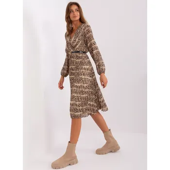 Dámské šaty Šaty DHJ SK 10536N 5.03P černá a béžová jedna velikost