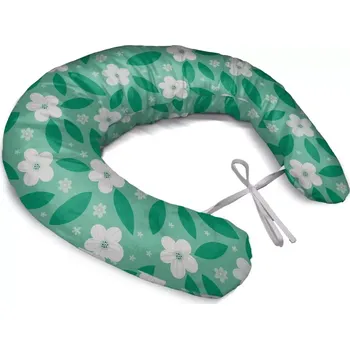 Kojící polštář Sablio Těhotenský polštář Bílé květy s lístky