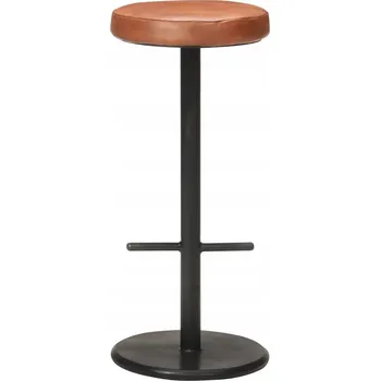 Barová židle VidaXL Barová Židle černá 76 cm přírodní kůže