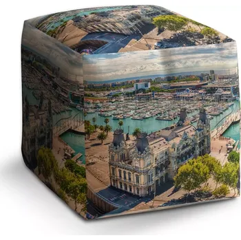 Taburet Sablio Taburet Kostka Barcelona Přístav: 40x40x40 cm - Sablio