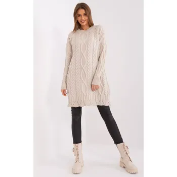 Dámské šaty Šaty LC SK 8012 2.25P světle béžová jedna velikost