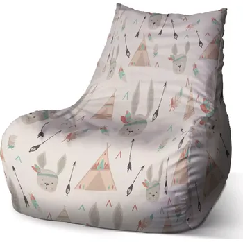 Sedací pytel Sedací vak Bean Zajíček indián - Sablio - 60 x 70 x 70 cm
