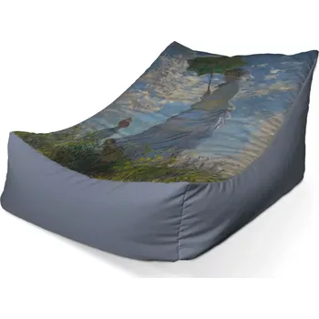 Sedací pytel Sablio Sedací vak Lounge Dáma se slunečníkem - Claude Monet - 80 x 95 x 50 cm