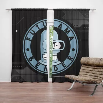 Závěs Sablio Závěsy Futurama Bender Technology: 2ks 140x250cm