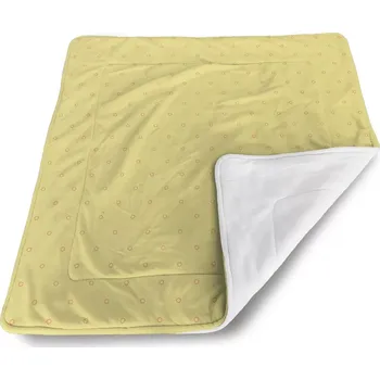 Dětská deka Sablio Dětská deka pro miminko Červené kroužky na žluté - 80x100 cm