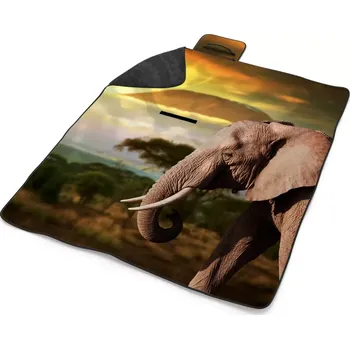 deka Sablio Plážová deka Slon z profilu: 200x140 cm