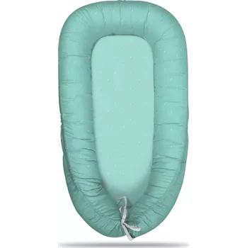 Hnízdečko pro miminko Sablio Hnízdečko pro miminko Bílé čárky na tyrkysové