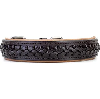 Obojek pro psa Kay-line kožený obojek Walnut Brow vel. 45 (35-40 cm)