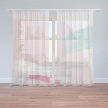 Záclona Sablio Záclony Světlý vzor: 2 ks - 150x250 cm - Sablio