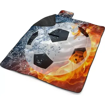 deka Sablio Plážová deka Fotbalový míč: 200x140 cm