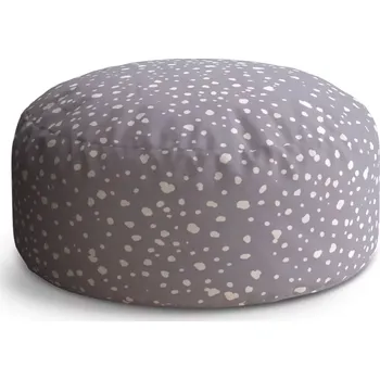 Taburet Sablio Kulatý taburet Circle Bílé flíčky na fialové: 38x48 cm - Sablio