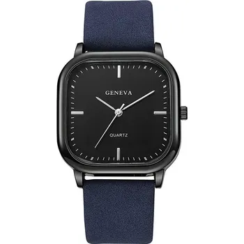 Hodinky Minimalistické hranaté hodinky | pánské doplňky - Modrá černá