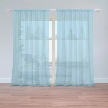 Záclona Sablio Záclony Blankytně modrá: 2 ks - 150x250 cm - Sablio