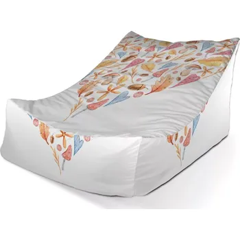 Sedací pytel Sablio Sedací vak Lounge Podzimní srdce - 80 x 95 x 50 cm