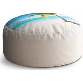 Taburet Sablio Kulatý taburet Circle Palma na pláži: 38x48 cm - Sablio