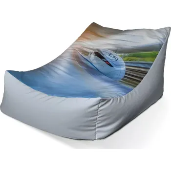 Sedací pytel Sablio Sedací vak Lounge Rychlovlak projíždějící nádražím - 80 x 95 x 50 cm