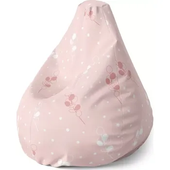 Sedací pytel Sedací vak Pear Bílé a růžové květy - Sablio - 70 x 95 x 15 cm