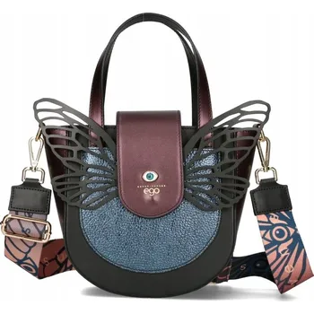 EGO kabelka z pravé kůže fialová