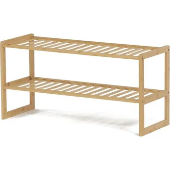 Botník Botník NALZANROS, 2 police, masiv bambus, přírodní odstín + vyzvednutí ZDARMA