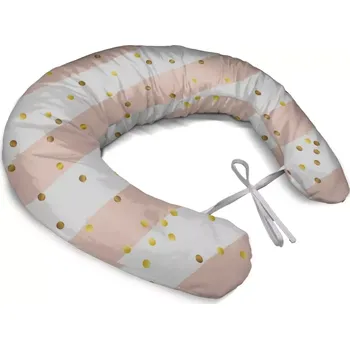 Kojící polštář Sablio Těhotenský polštář Pruhy a zlaté tečky