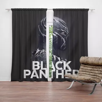 Závěs Sablio Závěsy BLACK PANTHER Scrape: 2ks 140x250cm
