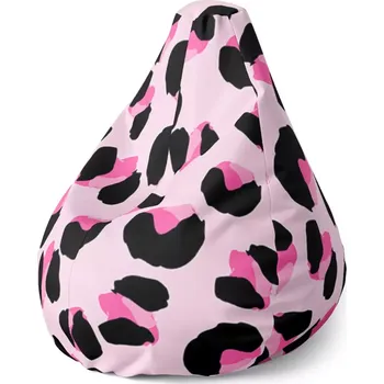 Sedací pytel Sedací vak Pear Růžový gepard - Sablio - 140 x 100 x 25 cm