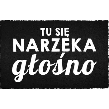 Rohožka VCHODOVÁ ROHOŽKA 40X60CM ČERNÁ KOKOSOVÁ - DOMÁCÍ ROHOŽKA S HUMOREM - HLASITĚ NADÁVÁ