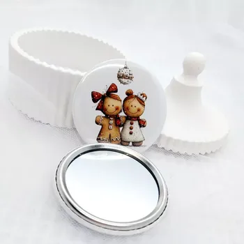 Kosmetické zrcátko Perníčkové slečny, zrcátko průměr 58 mm, 1 kus