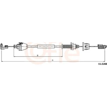 Lanko parkovací brzdy Lanko plynu COFLE 11.0288