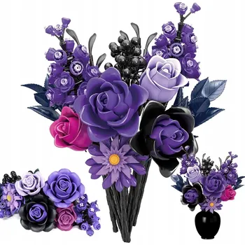 ostatní stavebnice CHRISTMAS GIFT HRAČKA ABS FIALOVÁ KYTICE PRO SKLÁDÁNÍ