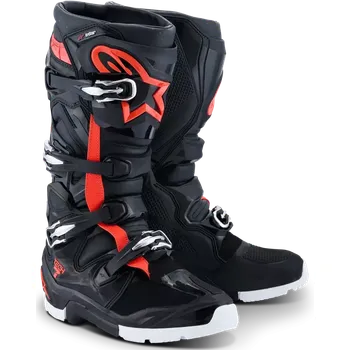 Moto obuv Motocyklové boty pro enduro a terén ALPINESTARS TECH 7 ENDURO DRYSTAR 2010526-132 barva černá/červená (enduro motocyklová obuv s certifikaci CE dle normy EN 13634:2017)