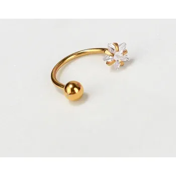 Piercing Ocelový piercing kroužek | šperk - E zlato , 6mm