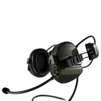 Chránič sluchu Sluchátka Sordin T2 RARC CC (RearARC;Memory Foam;zelené;CC)