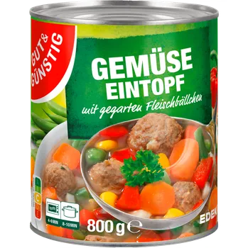 Konzervované maso G&G Zeleninový eintopf s masovými kuličkami 800g - originál z Německa