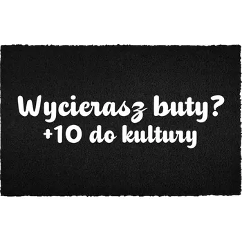 Rohožka VCHODOVÁ ROHOŽKA 40X60CM ČERNÁ KOKOSOVÁ PRO DOMÁCNOST HUMOR +10 K KULTUŘE