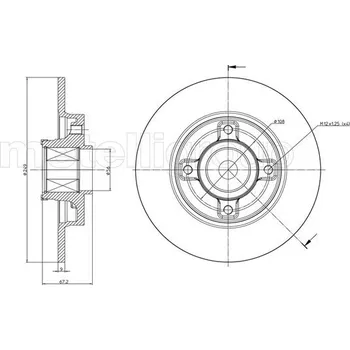 Brzdový kotouč Brzdový kotouč METELLI 23-0827