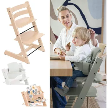 Dětské zboží STOKKE Set Tripp Trapp Židlička Natural + Polstrování + Baby set White