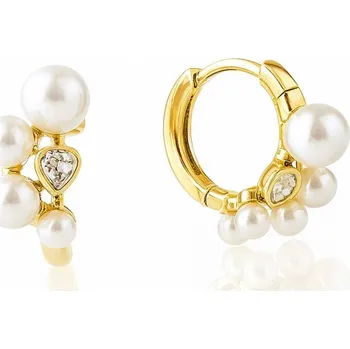 Náušnice ECARLA náušnice z nerezové oceli pozlacené 14karátovým zlatem KST3431